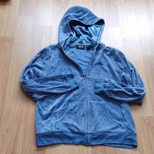 Hoodie Zip Up BlassSport Sky Blue French Terry size Small Vintage